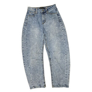 BCBGenration Barrel Jeans Juniors Size 3 Siboney Streetwear Blue Denim Pants